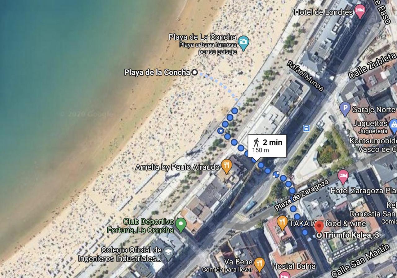 Apartamento Amplio Y Central A Pie De Playa La Concha Сан-Себастьян Экстерьер фото